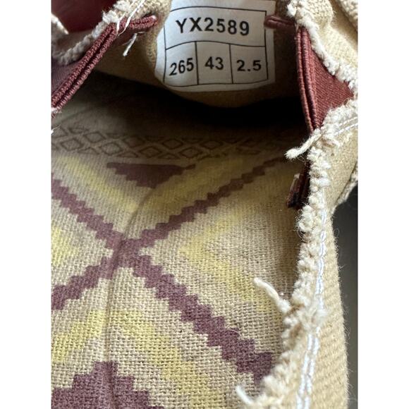 CASMAG Men's Cloth Shoes Canvas Slip on Loafers 10/43 Leisure Vintage Flat Boat - Picture 10 of 10